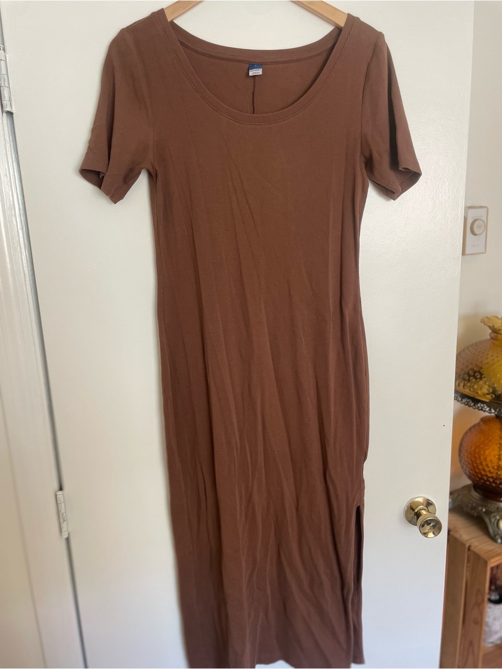 Old Navy Brown Scoop Neck Maxi Dress